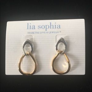 Lia Sophia two-toned earrings
